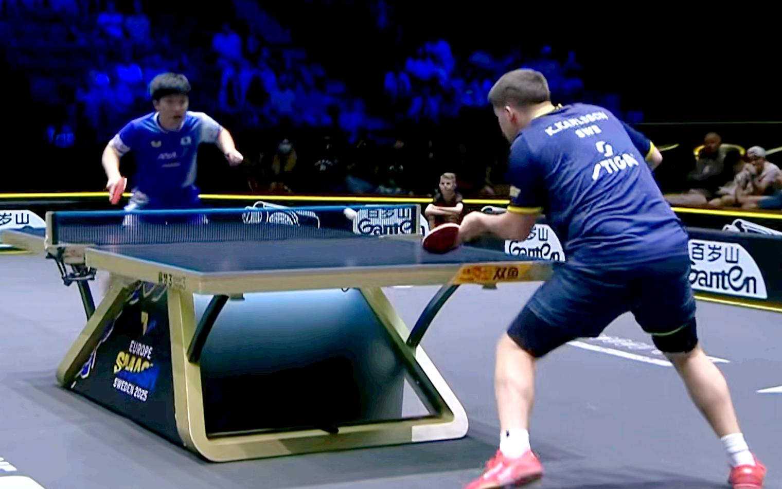 瑞典队鏖战韩国队，张本智和状态火热