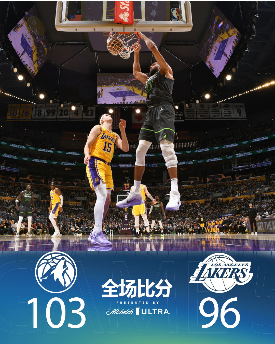 湖人力克马刺，克莱带队取胜